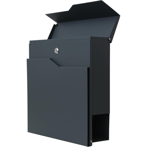 DWD Minimalist Galvanised Mail Box Anthracite Grey