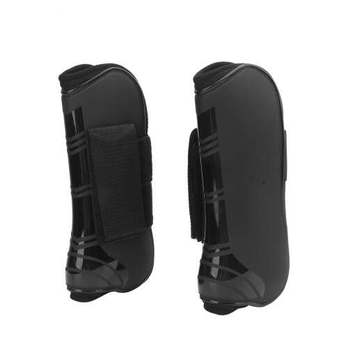 Adjustable 4pcs Horse Jumping Boots Shockproof Lining Black M 1
