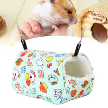 Hamster Hanging Cotton Nest 14x12cm Green for Small Pets