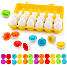 Uova colorate da abbinare, strumenti di apprendimento innovativi per il riconoscimento di forme e colori, regalo ideale per le feste per i più