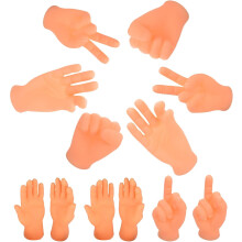 12-delige leuke poppenset, mini-vingerhandjes ontworpen voor poppentheater, realistische simulatiespellen, een leuke toevoeging om elk moment