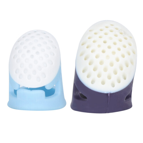 Two Silicone Thimble Sleeves for Sewing Quilting Crafting Comfortable Fit