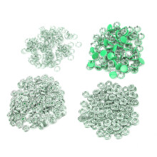 100 Sets bunte Messing Druckknöpfe mit Montagetool, Smaragd