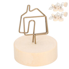 10 piezas Portatarjetas de mesa casa retro Madera e Hierro