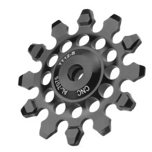 12T Ceramic Bike Rear Derailleur Pulley, Wearproof Aluminum Alloy Black