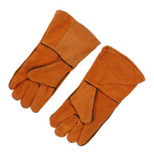Schutzhandschuhe in mittlerer Länge, gelb, aus weichem Leder – Gärtner- und Sicherheitshandschuhe