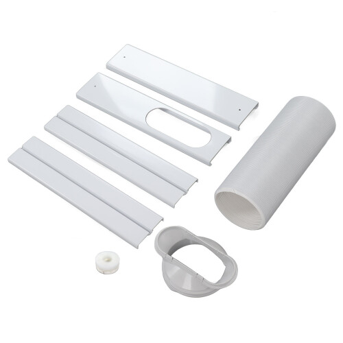 Mangueira flexível para ar condicionado portátil com rosca anti-horária, encaixe universal, resistente ao calor, extensível até 80 polegadas 1