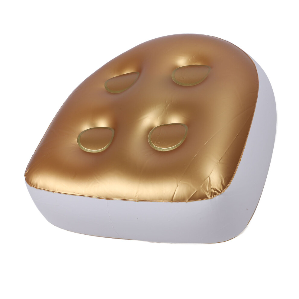 Gold Inflatable Spa Bath Cushion Water Resistant Backrest Pillow 47X37x15cm