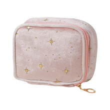 Star cosmetische tas Fluwelen toilettas met ritssluiting-Roze
