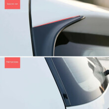 Carhome 2x Rear Window Spoiler Side Wing Black For Golf 7 7.5 MK7 MK7.5 2014-2018 38.5 X 9.4 Cm ABS Plastic Car Casement Spoil