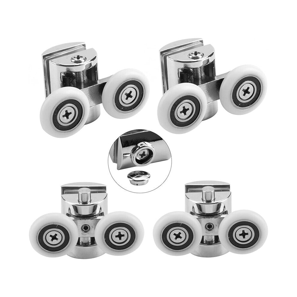Double Shower Door Roller For Shower Screens, Replacement Shower Door Roller With Easy Installation And Maintenance For Home Bathroom Diy Projects 9448196445167