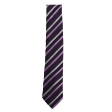 Uformelt stripete slips for menn, rynkebestandig mikrofiberpolyesterslips med designerslips-appeal, slankt forretningsslips for møter