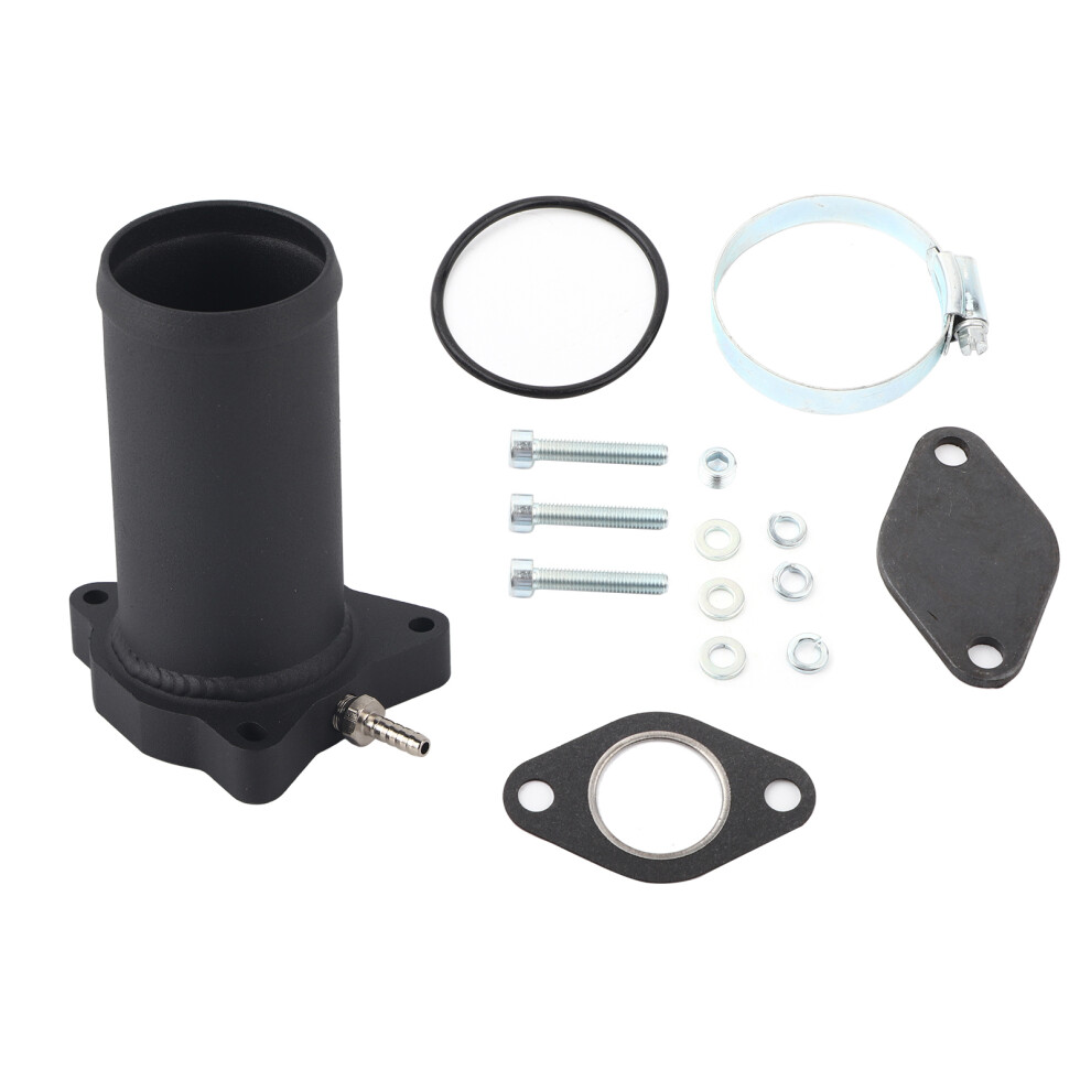 Polished Aluminum Water Neck Thermostat Housing For Chevy Ls Engine, Offering Straight Up Design And Improved Fuel Efficiency 9358999635347