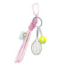 Gevlochten touw tas charme handtas accessoires tas hanger-Roze