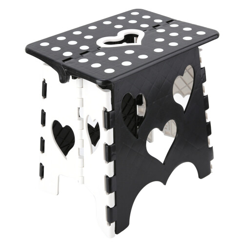 Sturdy Step Stool For Home Use, Lightweight Foldable Non-Slip Step Tool With Ergonomic Handle Collapsible Design Compact Space Saving Anti-Skid Safe 1