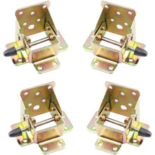 Folding Bracket with Screws, High-Quality Metal Hinges, Automatic Lock Mechanism for Furniture Legs, Capacity: 500lbs Per Bracket, Suitable for