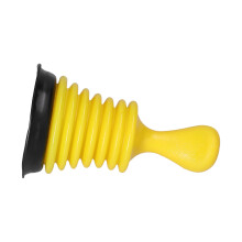 Anti-Blocking Yellow Drain Plunger for Toilets Sinks & Showers