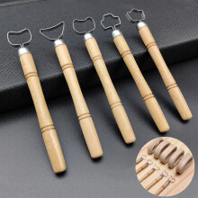 Pottery Tools 5 Pcs/set Teapot Ware Handle Tool Sculpting Scraper Clay DIY Ceramic Pot Handle Clay Strip Forming Modeling Tool