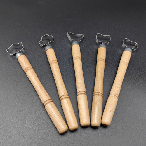 Pottery Tools 5 Pcs/set Teapot Ware Handle Tool Sculpting Scraper Clay DIY Ceramic Pot Handle Clay Strip Forming Modeling Tool 2