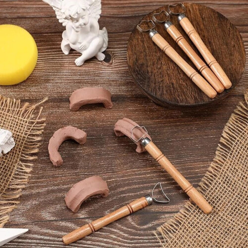 Pottery Tools 5 Pcs/set Teapot Ware Handle Tool Sculpting Scraper Clay DIY Ceramic Pot Handle Clay Strip Forming Modeling Tool 1
