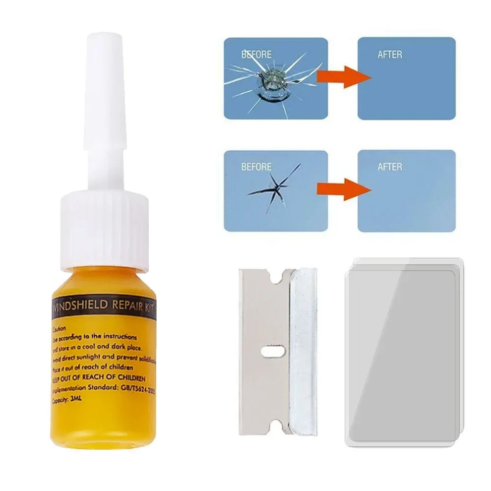 Findme 5X Diy Car Nano Fluid Phone Screen Repair Windshield Cracked Glass Curing Glue Auto Glass Scratch Crack Restore Kit 6935161535365