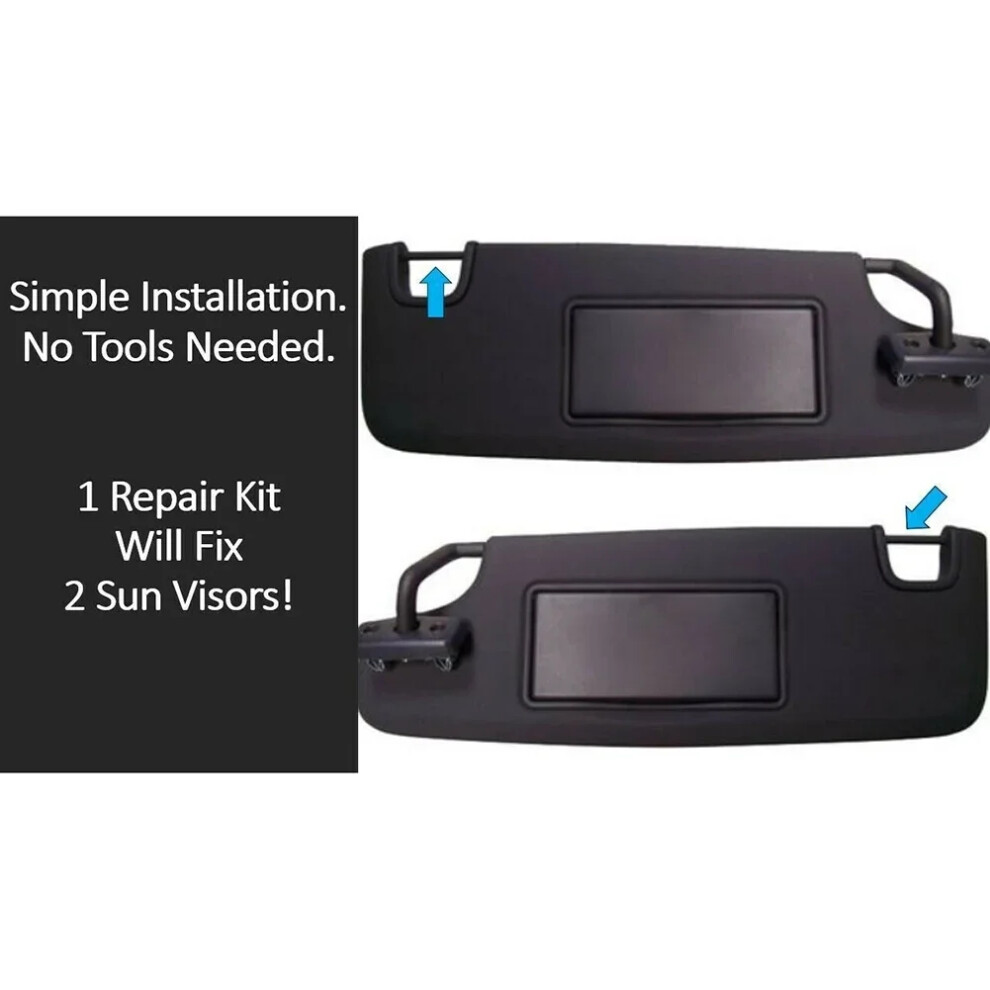 Findme Sun Visor Repair Kit Left & Right Sun Visor For Jeep Wrangler Jk Jku Sunvisor Sun Visor Black 6935161536843
