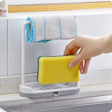 over Sink Kitchen Storage Rack Organizer Shelf for Dishcloth Towel Sponge - Space-Saving Countertop Storage Solution