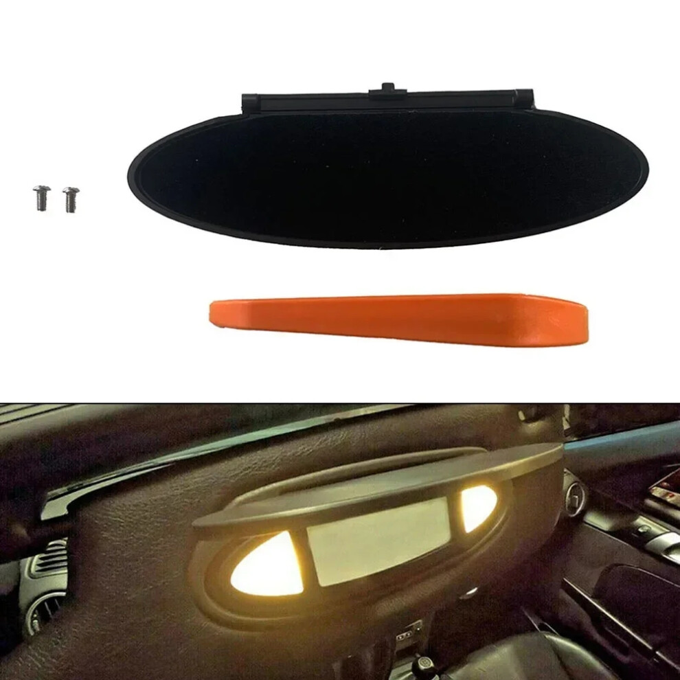 Car Sunvisor Vanity Mirror Replacement Cover Â 1Pc Automotive Accessory For Cayman 987 For Porsche 911 996 / 997 Black 6935161537611
