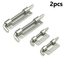 2PC Spring Loaded Latch Pins Bolts Stainless Steel Rebound Pin Window Cabinet Security Door Bolts Latch Anti-theft Home Hardware
