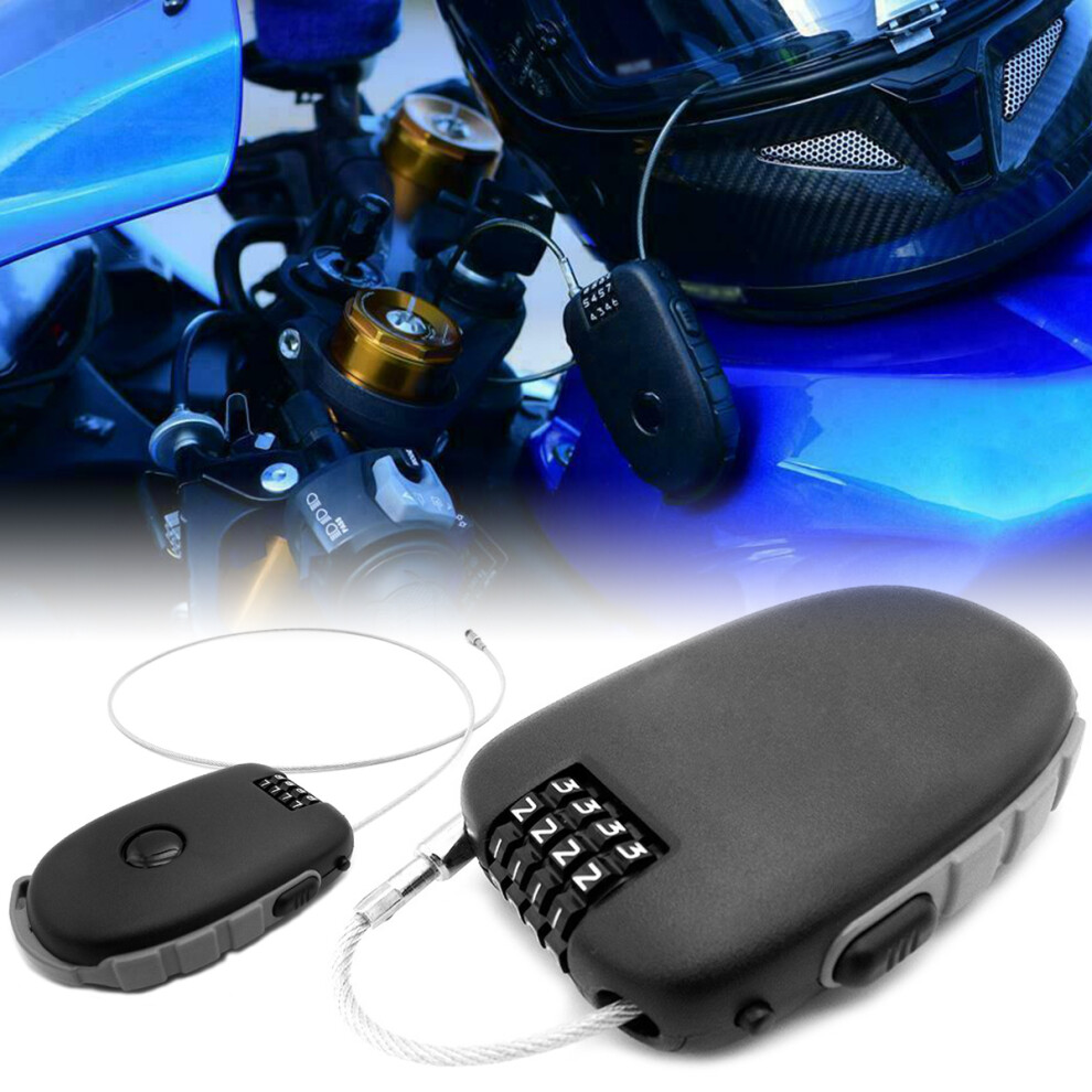 Anti-Theft Motorbike Helmet Lock Telescopic Wire Rope Steel Cable Code Lock 4 Digit Resettable Mini Cable Lock Luggage Helmet 6935161536591