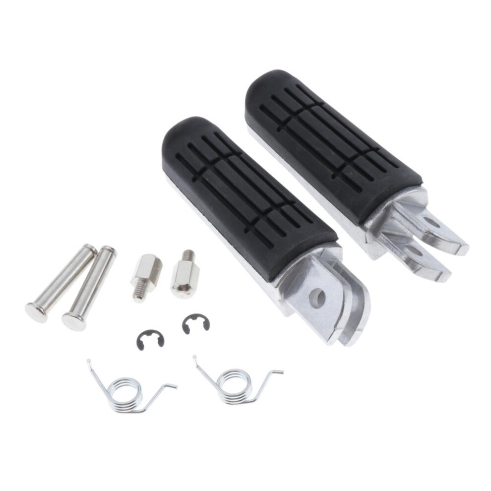 Pair Of Motorcycle Front Foot Peg Rest Pedals Mini Boards Sustain Compatible For Yamaha Fz6 Fz1 Fz6r Fjr1300, Black 6935161542950