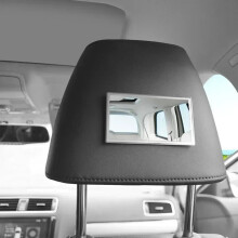 Car Interior Mirror Wide Vision Mirrors Cosmetic Mirror Stainless Steel Sun Visor Decorative Mirror Universal Auto Decoration