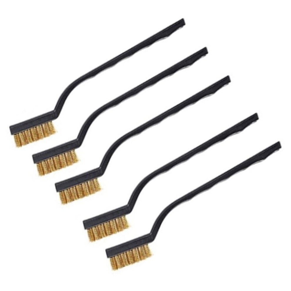 5Pcs 15Cm Remove Rust Brush Brass Cleaning Polishing Metal Brushes Brass Wire Steel Wire Nylon Brush Clean Tools Home Kits 6935161541939