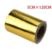 1 Roll Motorcycle Gold Thermal Exhaust Tape Air Intake Heat Insulation Shield Wrap Reflective Parts Heat Shield Wrap Tape