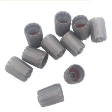 10X Plastic Gray Tire Valve Stem Cap TPMS Tire Cap With Gasket Auto Car Bike Motorcycle Truck Wheel Tire Valve Stem Cap NE