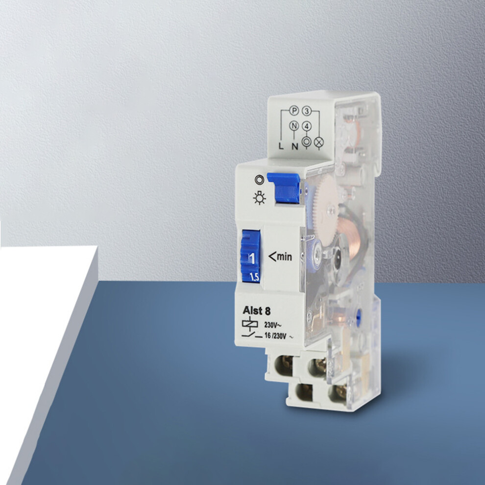 Stair Mechanical Timer Relay Switch 230V With Adjustable Off Delay For Automated Stairway And Display Ing Light 6935161536485