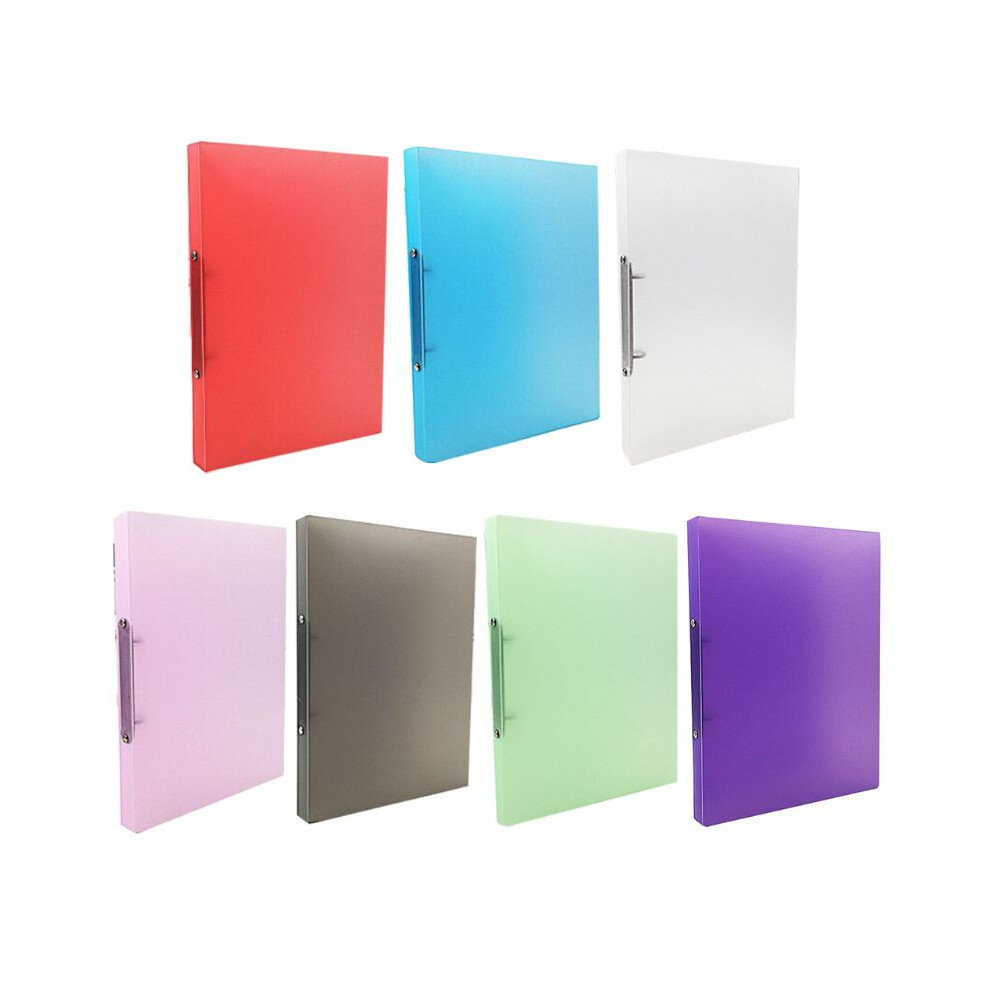 A4 Ring Binder Colorured Transparent Loose-leaf Paper File Folder School Office Document Storage Supply
