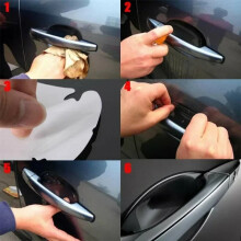 4x Car Door Sticker Carbon Fiber Scratches Resistant Cover Auto Scratch Handle Protection Film Exterior Styling Accessories U
