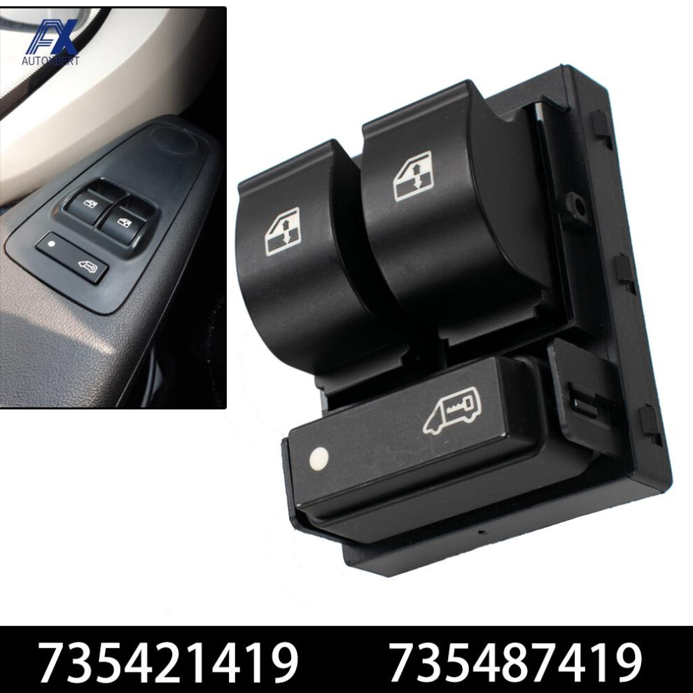 Car Electric Window Triple Switch Button Repair For Fiat Doblo 2010-2014 For Peugeot Boxer Citroen Relay Jumper 735421419 6490X9 6935161541137