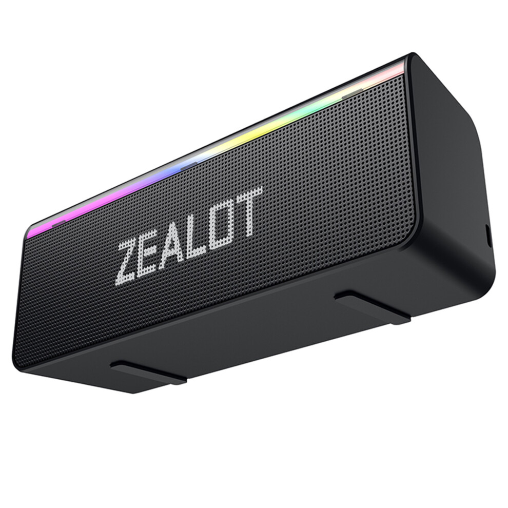 S72 Bt Wireless Speaker 20W Stereo Portable With Led Lights, 20Cm, Black 4921376859787