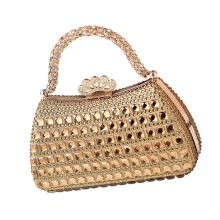 Handtas met ketting Strass Glitter Avondtassen Schoudertas-Goud