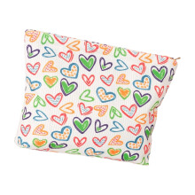 Practical Wrinkles Resistant Corduroy Cosmetic Bag Storage-love