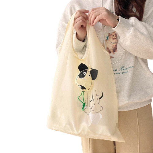 Foldable Cartoon Shopping Bag Design Easy Storage Carrying-3
