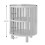 Round bedside table with openwork slats, 50 cm high - LIAM 7