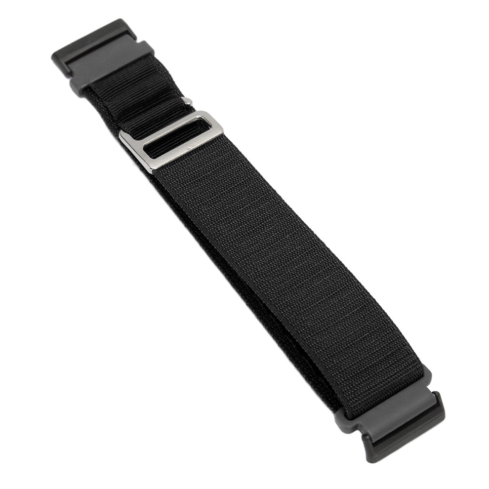 Woven Nylon Watch Strap For Fitbit Versa Series G Hook Loop Closure Black 8351376589760