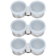 Tigelas empilháveis graduadas com tampas de silicone à prova de vazamentos, feitas de aço inoxidável durável e resistente à corrosão, ideais
