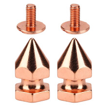 Rose Gold Brass Spiked Cone Studs 8x14mm 100 Sets DIY Kit