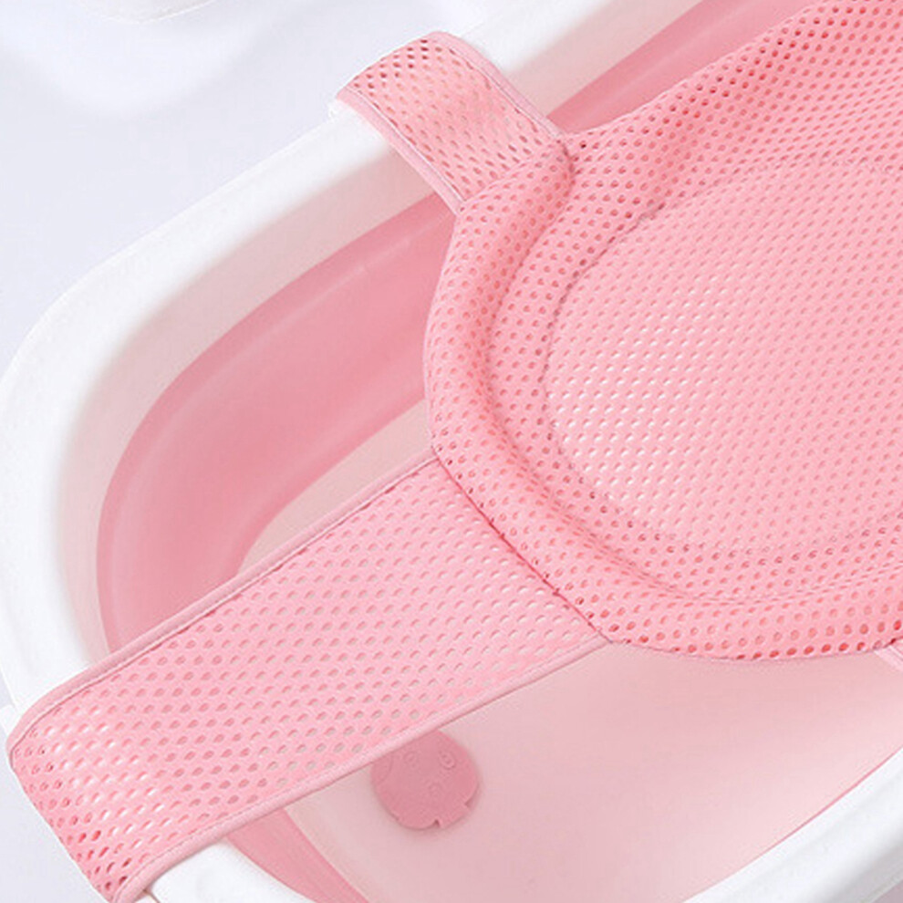 Baby Bath Net 97X67cm Slip-Proof Mesh Support Seat For Newborn Pink