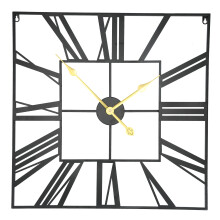 Oversized Wall Clock With Roman Numeral Analog Design, Decorative Wall Clock For Living Room And Home Office, Vintage Industrial Style Silent Non Tick