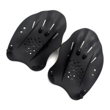 Robuste Anti-Rutsch-Schwimm-Handpaddel für Anfänger, Schwarz 19x13cm